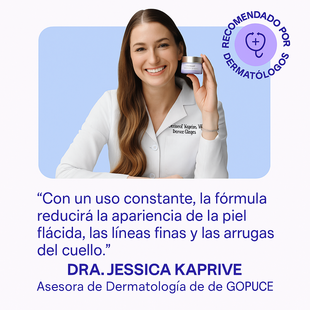 GOPUCE Miracle Neck Cream: Borra las líneas de “cuello de pavo” y “cuello tecnológico”. Elevación visible y suavidad en 4 semanas.